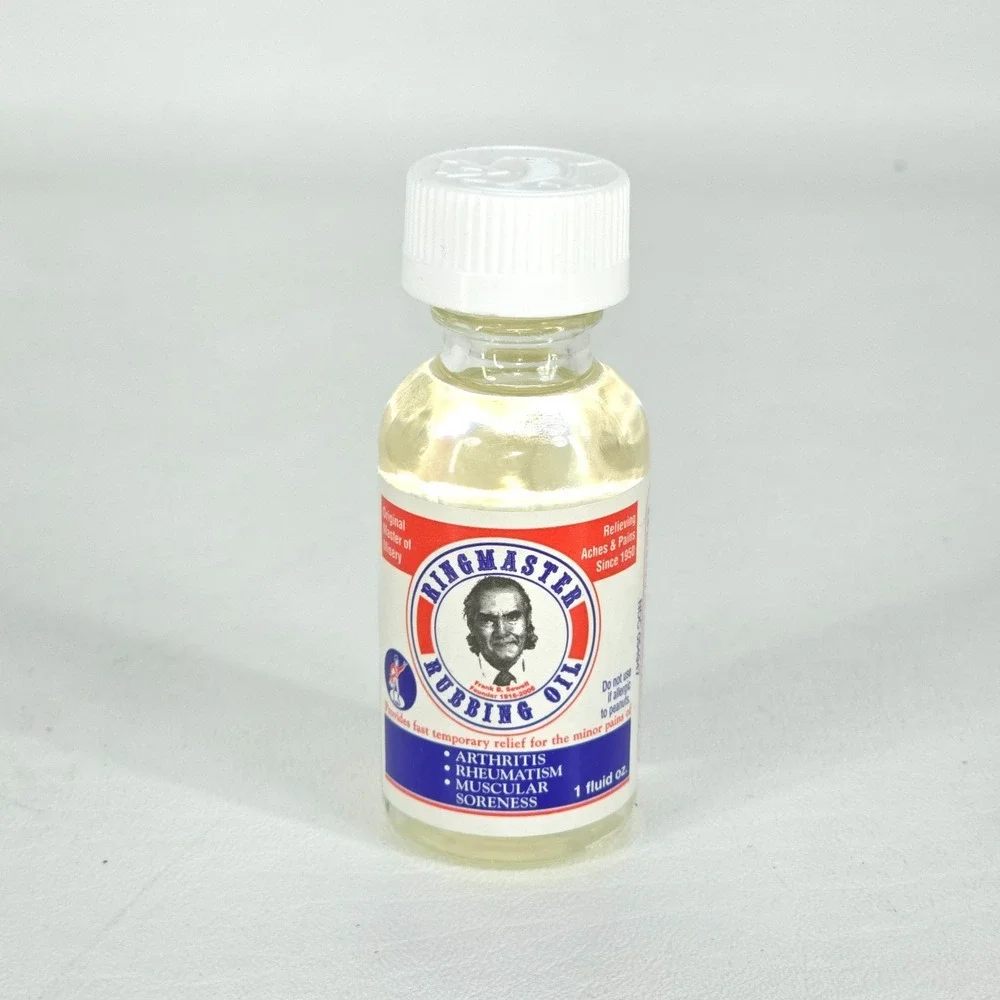 Ringmaster Rubbing Oil 1 OZ Bottle Pain Relief Arthritis USA Made Free Shipping